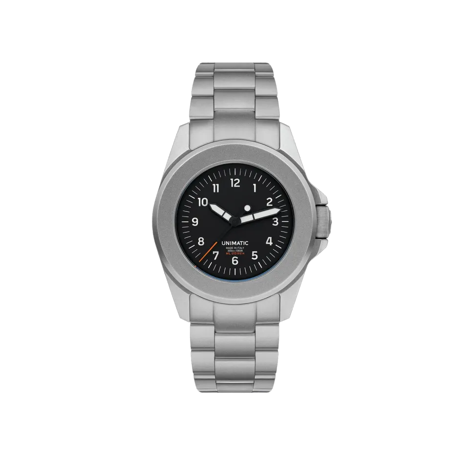 Unimatic Modello Quattro UT4 horloge zwart quartz